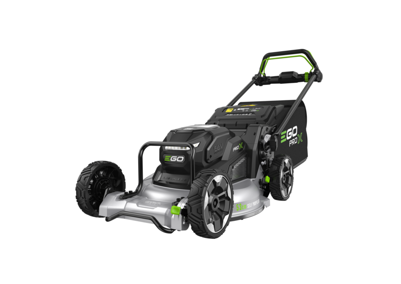 PRO X 53cm Rasenmäher mit Radantrieb und zwei Akkueinheiten